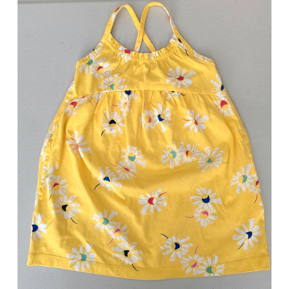 NWOT Hanna Andersson Yellow Floral Knit-Dress, Sz 2T/85